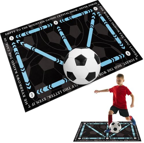 JINTANG Tapis Foot, 60 X 90 Cm Tapis Entrainement Foot,Tapis de contrôle de Ballon de Football Antidérapant Absorbant Les Chocs,Tapis d'entraînement de Football,Cadeaux pour Les Amateurs de Football