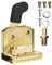 Uhngw Pestillo de cerradura de puerta de tractor,Conjunto de manija de puerta de tractor,Pestillo de puerta Cerradura de manija de puerta - Cerradura de puerta de metal con tornillos, manijas de