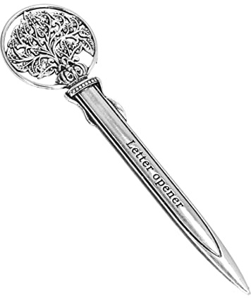 KooingTech Brieföffner Edel, Letter Opener, Retro-Umschlagöffnermesser Mit Gravur BrieföFfner Zum öFfnen Von BriefumschläGen BüRomaterial