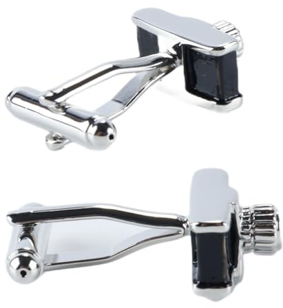 Hoite Gemelos de cámara vintage para hombre en caja de regalo, gemelos negros de fotógrafo, camisa francesa, aniversario de boda, negocios, 2 unidades