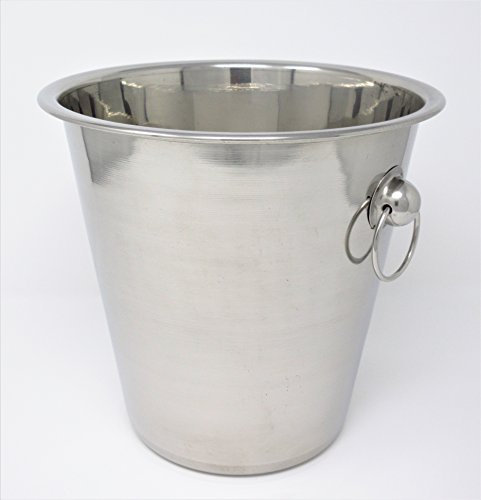 CookSpace (TM) Champagne Wine Ice Drinks Bucket in Polished Stainless Steel (4 litres)