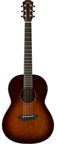 Yamaha CSF1MTBS Westerngitarre tobacco brown sunburst, Kompakte und elegante Akustikgitarre mit sattem Sound, Ideal für unterwegs, Inklusive Gitarrentasche, ¾ Mensur