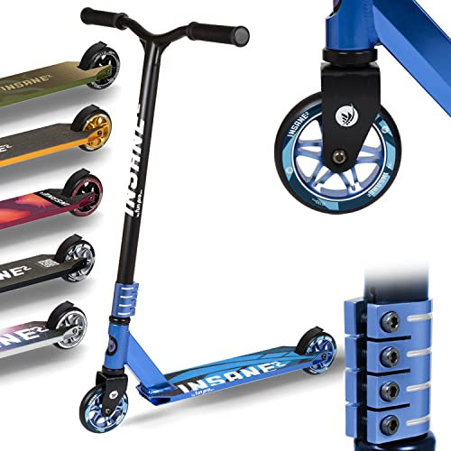 Fun Pro Stunt Scooter Insane2, Stunt Roller mit ABEC 9 Lager, Scooter mit Griptape, 110 mm Rollen mit Alufelgen, Non E Scooter für Kinder & Erwachsene, Cityroller bis 100 kg, 36 M Garantie