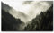 Paul Sinus Art Bilder XXL Wald mit Nebel 120x70cm Wandbild auf Leinwand Top
