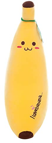 Surakey Banana Peluche Juguete Almohada Dibujos Animados Banana Muñeca Regalo para Niños Niño y Niña Regalo de Cumpleaños 35 cm