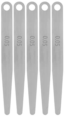 QUARKZMAN 5pz Sensore Calibro 0.05mm Spessore Calibro 65MN Acciaio Metrico Divario Misurazione Strumento Singola Lama