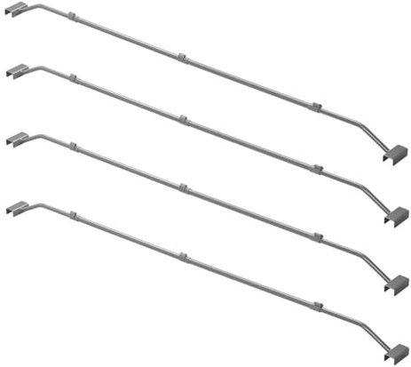 APT 4 ganci per teloni di rimorchio regolabili, 140 – 208 cm, in metallo, per teloni di rimorchio