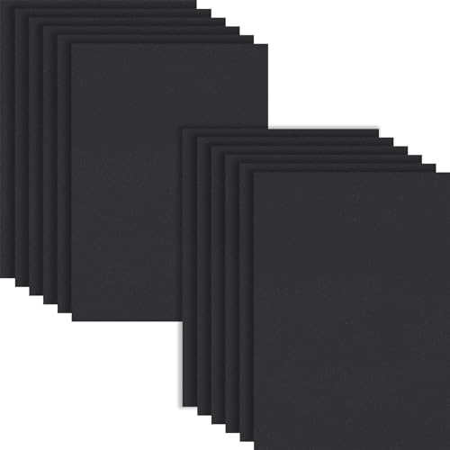 HXJDAM 2 mm steifer Filz für Bastelarbeiten, 20 x 30 cm Filzstoff Handarbeitsfilz, 12 Stück Filzplatten, Vliesstoff Filz, Polyester-Feld, Filzklingen für Heimwerken und Nähen (schwarz)