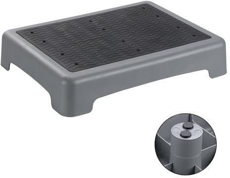 TARFEPA Mobility Step Stool for Adults & Seniors,Indoor/Outdoor Portable Stair Assist,Anti-Slip Bathroom Step Platform for Kitchen,Office, Door,Bedside,Stairs,Car for Elderly,Grey-Black
