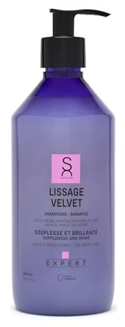 Sacha Care Expert Lissage Velvet Shampoo – Mit Arganöl, Keratin und Seidenproteinen – Für glattes, seidiges und leicht kämmbares Haar 500 ml