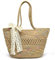Pahajim Geflochtene Tasche Häkeltasche Korbtasche mit Reißverschluss the Tote Bag Strohtaschen Basttasche Flechttasche aus Baumwollseil Sommertaschen Damen Umhängetasche