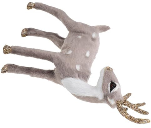 BESPORTBLE Realistische Rentierfigur Aus Kunststoff Lebensechte Weihnachtsdekoration Für Innen Und Außen Festliche Elchstatue Als Tischdeko Und Weihnachtsbaumschmuck Deko Element