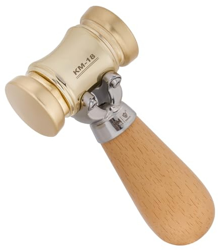HONGDUI Wooden Mallet, Woodworking Brass Chisel Mallet, Woodworking Tools Wooden Hammer Carpentry Tools for Floor Furniture Tile