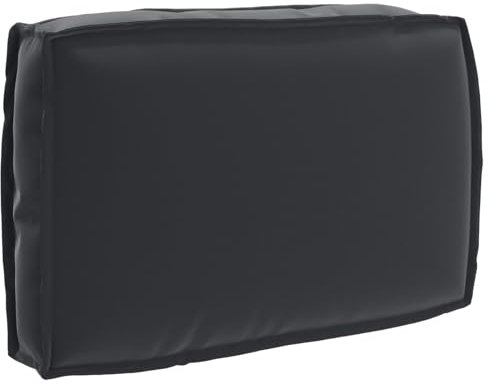 vidaXL Kissen Schwarz 60 x 40 x 12 cm Oxford-Stoff, Stylisches Wohnzimmerkissen, rechteckig, wasserabweisend, ideal für drinnen und draußen, weicher Komfort