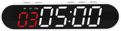 Temporizador de Fitness de Intervalo, Batería Potente, 10 Modos Personalizados Alarma Ajuste Ajustable, Entrenamientos Portátiles Reloj Control Remoto Magnético, Pantalla LED, Lectura Fácil, 40