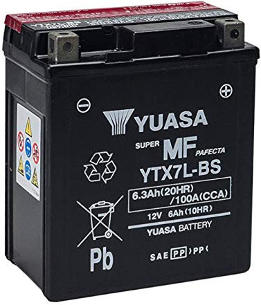 Batteria sigillata Y uasa YTX7L-BS 12 V 6 Ah 100 CCA