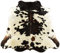 generisch KUHFELL STIERFELL BRAUN Weiss ca. 200 x 220 cm Tricolor Rinder Fell Teppich DREIFARBIG