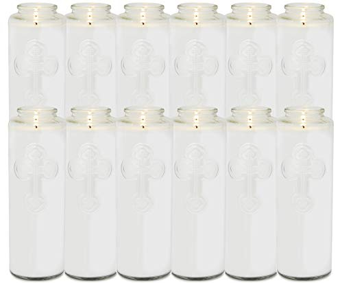 Root Candles Prayer Candles Clear Glass Devotional 7-Day Prayer Candle, 12-Count, Meditation