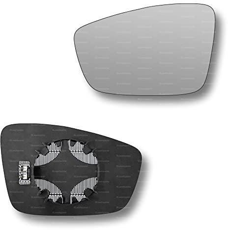 Less4spares Replacement Wing Mirror Glass Left Compatible with VW UP 2011-2016 (up to 16 reg) CLIP-ON Passnager Near Side N/S Heated Convex
