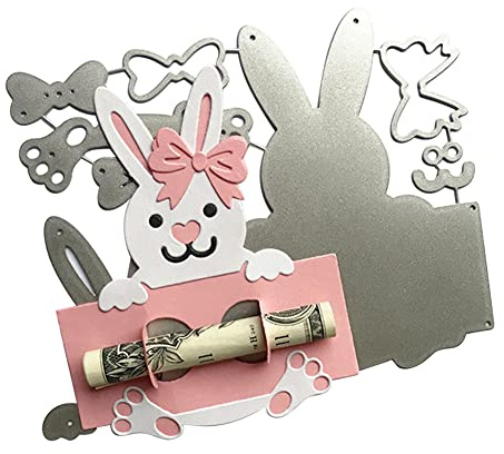 URFEDA Pâques Lapin Matrices de Découpe Métal Scrapbooking Artisanat Matrices Papillon Couronne Découpes Gaufrage Pochoirs Gabarit DIY Scrapbooking Album Photo Papier Cartes Faisant Pochoir Moule