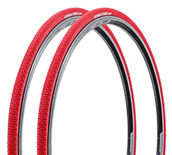 2 Stück 28 Zoll KARVS Fahrrad Falt Reifen 23-622 tire 700x23c Rot B-Ware