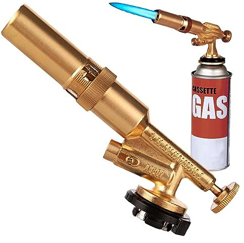 Chalumeau culinaire - Briquet cuisine avec serrure et flamme réglable | Tête chalumeau cuisine professionnelle pour charbon bois, grillades Halatua