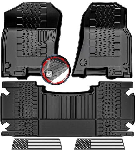 Anti-Rutsch-Fußmatten für Dodge Ram 1500 New Body Crew Cab 2019–2024, Allwetter-LKW-Fußmatten mit Wetterstreifen, Autoteppich für Winter, Ski, Jagd, Camping, 5 Stück