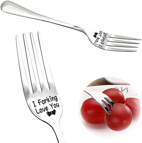 2-Pack Silver Engraved Dinner Forks - Elegant Stainless Steel Letter Cutlery Set, Personalised Celebration Utensils for Birthdays & Holidays