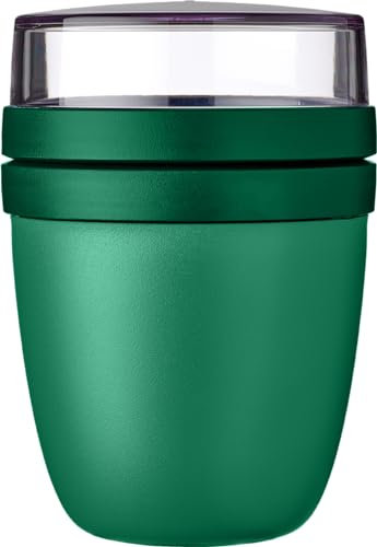 Mepal - Pot à déjeuner Ellipse - Gobelet à yaourt pratique et gobelet à céréales - Compartiments pour yaourt et céréales - Passe au congélateur, au micro-ondes et au lave-vaisselle - 500 ml + 200 ml -
