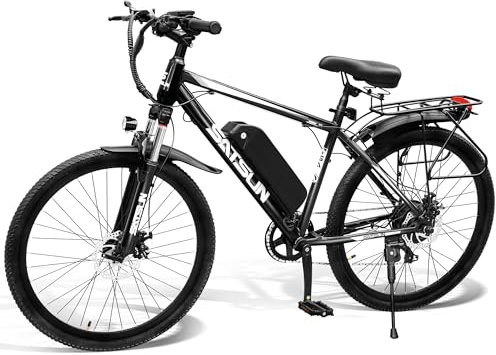 26'' Electric Bikes for Adults. City Commuter E-bike with High-Speed Brushless Motor. Electric Bike for 7 Speed Gear, Built-in 36V-8Ah/13Ah Removable Li-Ion Battery, G51 LCD Display, Dual Disc Brake