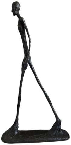 Siunwdiy Giacometti Vandrande Man, Äkta Massiv Bronsfigur, Handgjord Konstskulptur, Original Bronsdekoration för Samlare 30cm,Mann,60CM