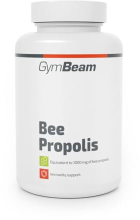 GymBeam Propoli d‘Api Naturale - Propoli Pura - Propoli in Capsule - Supporto del Sistema Immunitario, 60 Capsule, Per uno Stile di Vita Sano, 90 cps
