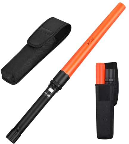 ULTRAFIRE Linterna LED de control de tráfico de 19 pulgadas con funda, linterna de seguridad de 850 lúmenes para servicio de policía de bomberos, estacionamiento, aeropuerto, construcción, emergencia,