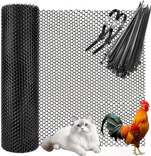 Plastic Chicken Wire Mesh,300x40cm Reusable Mesh Fencing,Pet Dog Cat Poultry Breeding Netting Garden Balcony Protection Net