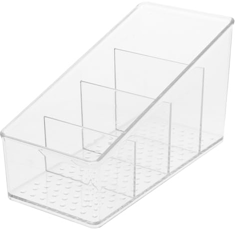 CVUTOVO Organizer Per Bustine Di Tè Con Scomparti Trasparente Scatola Porta Bustine Zucchero e Spezie Per Banco Bar e Scrivania Contenitore Versatile Per Caffè e Bevande