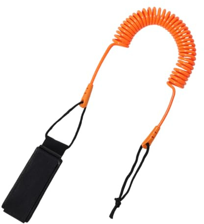 Leash Paddle Surf 10 fot, säkerhet surfing uppfinning för paddelsurfing och kajakbräda, 5 mm robust ankelrem, padel surftillbehör, orange