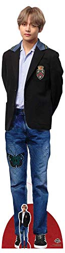 Star Cutouts CS784 V BTS Kim Tae-hyung Blazer Lifesize Cardboard Cutout with Free Mini – K-Pop Fashion Display, Fan Gift & Party Standee 178cm