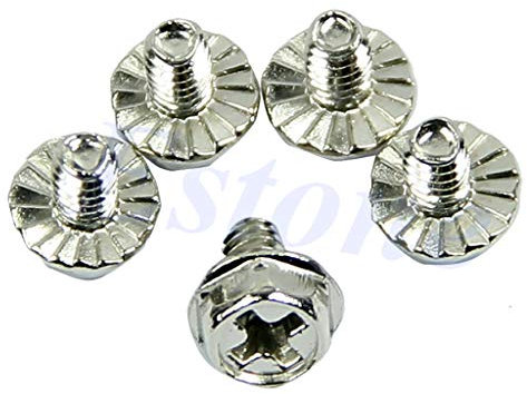 100pcs Dentato Esagonale 6/32 Personal Computer Vite PC Case Hard Drive Scheda Madre Viti di Montaggio