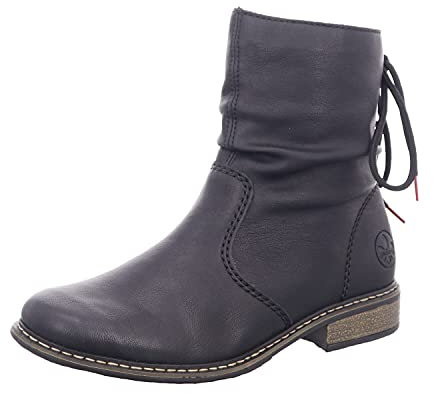 Rieker Damenschuhe Stiefeletten Reißverschluss Stiefelette Schwarz Freizeit, Schuhgröße:EUR 40