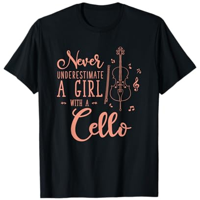 Cadeau Pour Une Femme Drôle Musicien Violoncelle T-Shirt