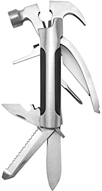 QWORK® All in One Hammer Multitool, Multi Tool Gadgets, Camping Accessories, Gift for Birthday Christmas Fathers Day