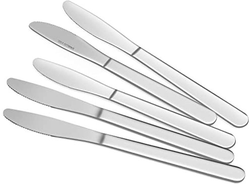 Funnydin - Dinner Knives, Knives Set of 16, 8.3 Inch, Grade Stainless Steel Knife, Dishwasher Safe, Table Knife in Home, Kitchen or Restaurant