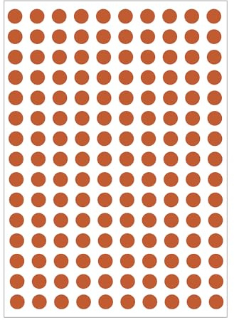 3000 Dot Stickers, 10mm Coloured Round Dots Stickers Sticky 20 Sheet Labels Sticker 10 Colours Assorted Self Adhesive for Event Activity Schools Coding Inventory DIY Crafts Orange