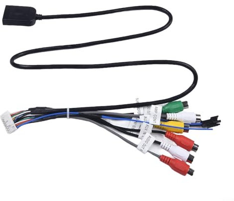 Car Radio SIM Card Slot Audio Adapter 12V 20-Pin Cable Connector for GPS 4G Multimedia Player with Cooling Fan Interface Easy Installation