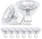 EASYIVY Paquete de 8 Bombilla Halógena GU5.3 12V 50W, Bombilla Reflectora MR16 Regulable con Cubierta de Vidrio, Blanco Cálido 2700K, MR16 Reflector Lámpara para Luz de Pista Empotrada