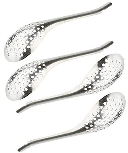 CHICAMPERA 4Pezzi Cucchiai Acciaio Inossidabile Strumenti Creativi Per Cucina Ergonomici e Sicuri Per Sfilacciati e Presentazioni Gourmet