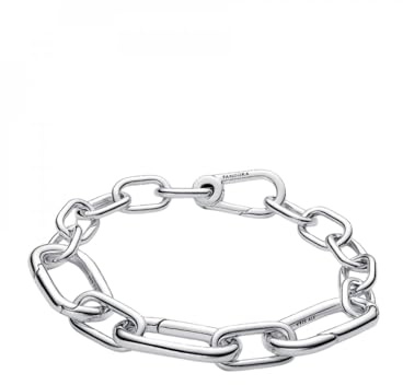 Pandora Bracciale a maglia in argento Sterling, collezione ME, lunghezza 17,5 cm, 593854C00-3, 593854C00-3, Argento sterling, Nessuna pietra preziosa