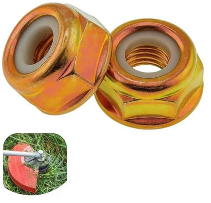 2 tuercas M10 x 1,25 rosca izquierda para recortadoras, desbrozadoras y desbrozadoras | Accesorios universales para herramientas de jardín | Fácil instalación, acabado robusto