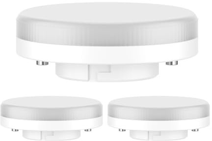 ledscom.de 3 pezzi lampadina GX53 LED, bianco (4000 K), 4 W, 420lm, 96°, opaco