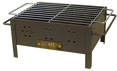 Imex El Zorro 71429.0 Barbacoa Sobremesa con Parrilla Cincada, Negro, 26 x 21 x 14 cm